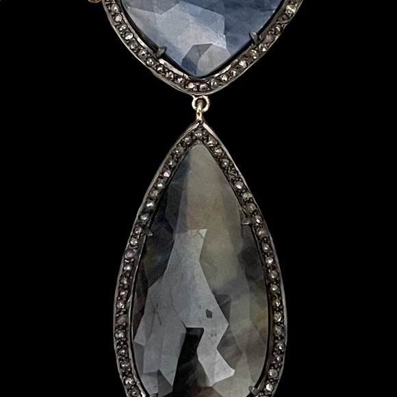 Sapphire Diamond Statement Necklace - Picture 2 of 14